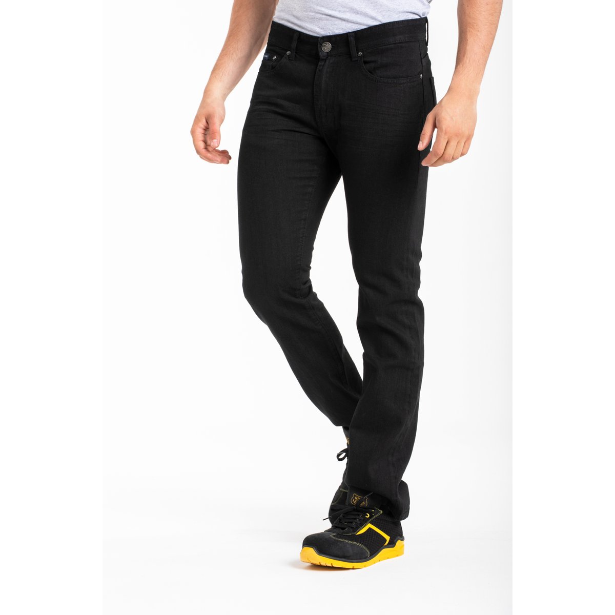 Jeans de travail coton coupe confort noir WORK7 noir, RICA LEWIS