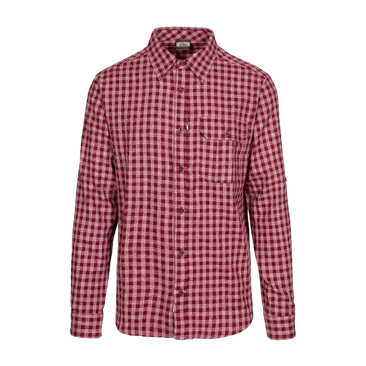 Chemise manches longues motif/style à carreaux rouge, TRESPASS