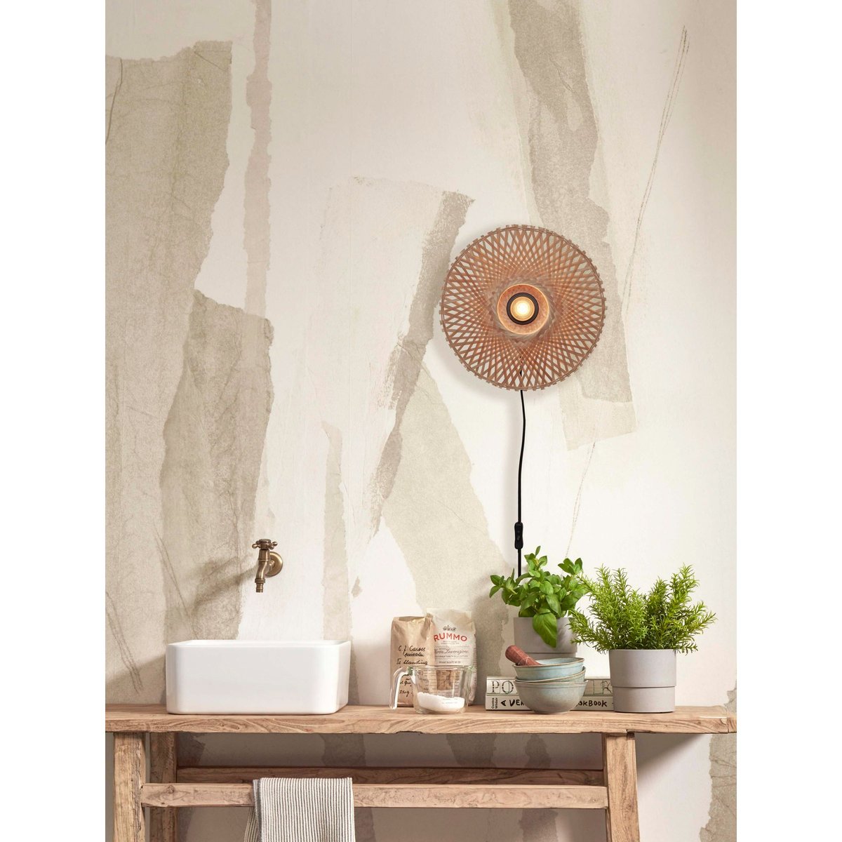 Lampe Murale Bambou KALIMANTAN bambou, GOOD & MOJO