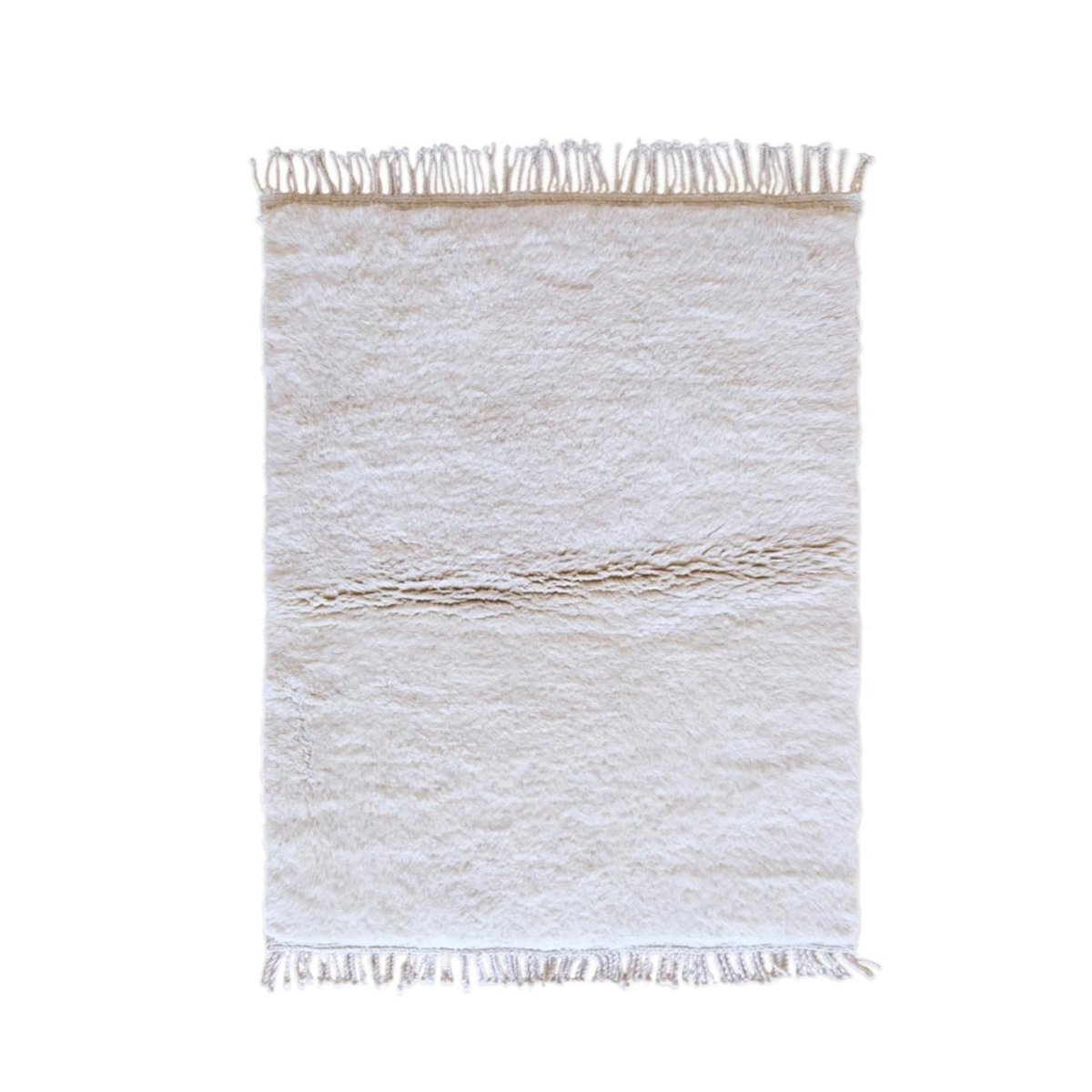 Tapis berbère haut de gamme au toucher doux en laine 118 x 153 cm beige sable, AFK LIVING