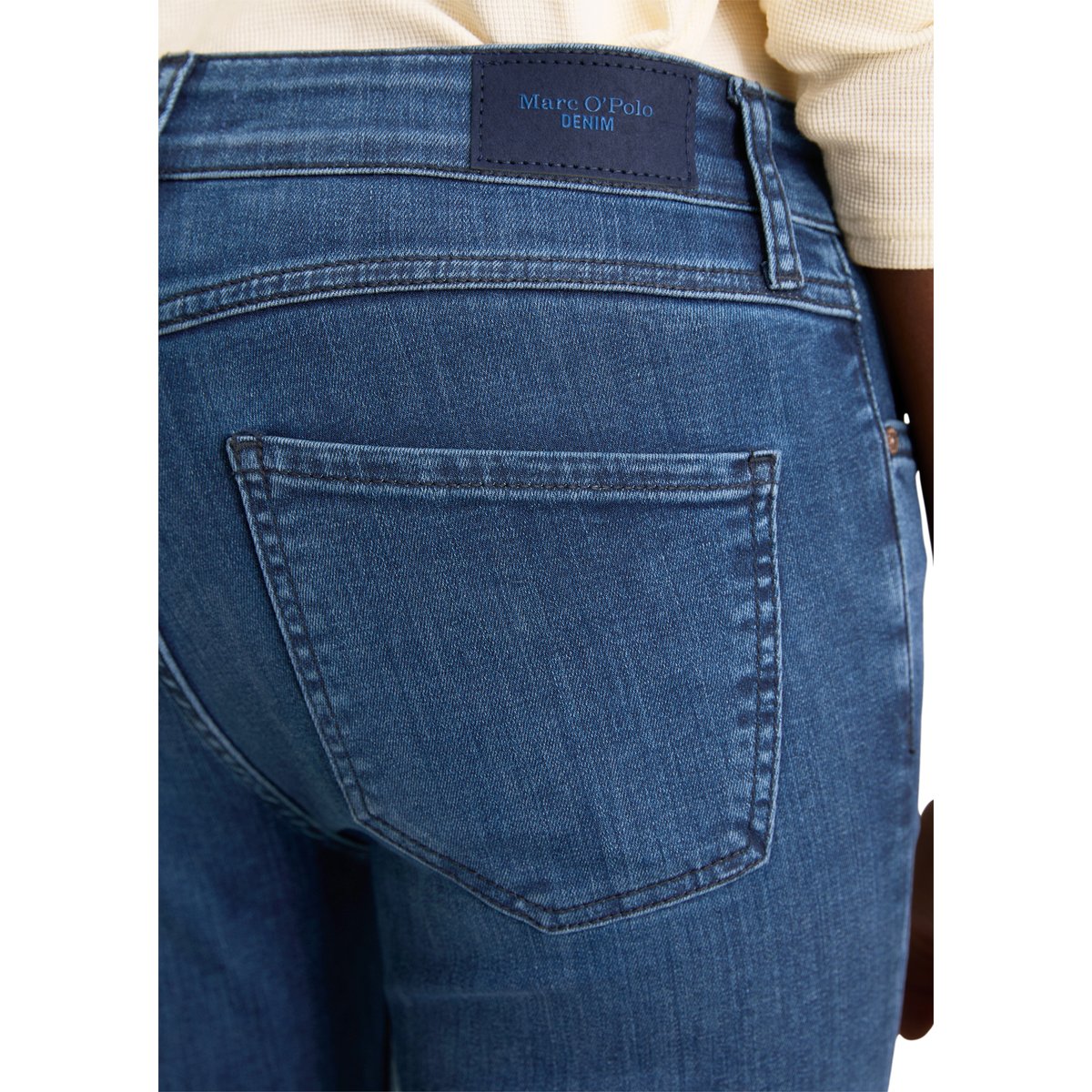 Jeans modèle Kaj skinny cropped en tissu Powerstretch bleu foncé, MARC O’POLO DENIM