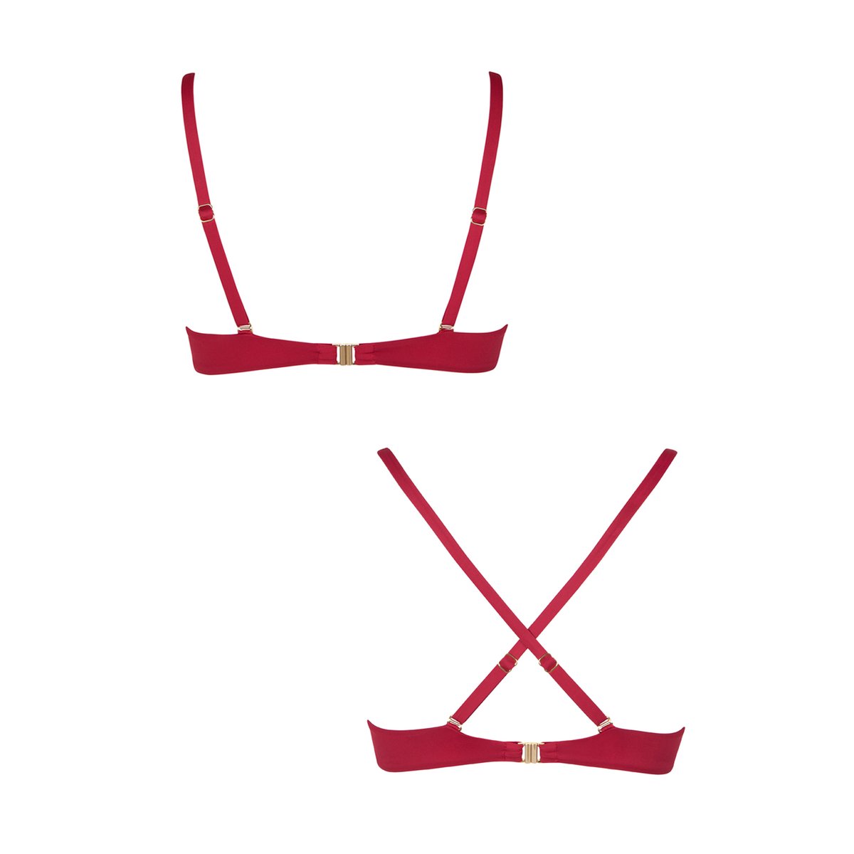 Haut maillot de bain push-up multipositions Isola Rossa rouge, LISCA