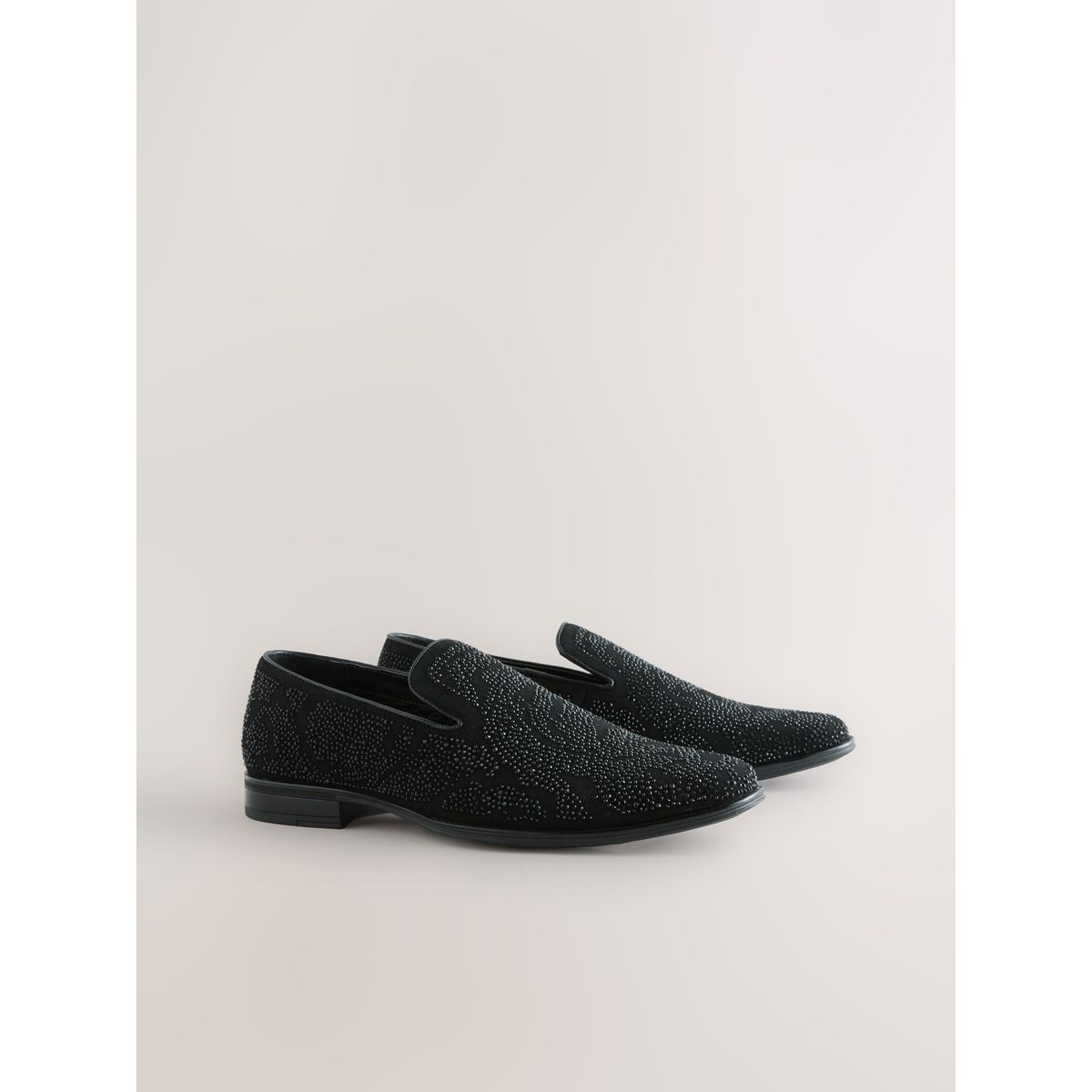 Mocassins ornés de bijoux noir, NEXT