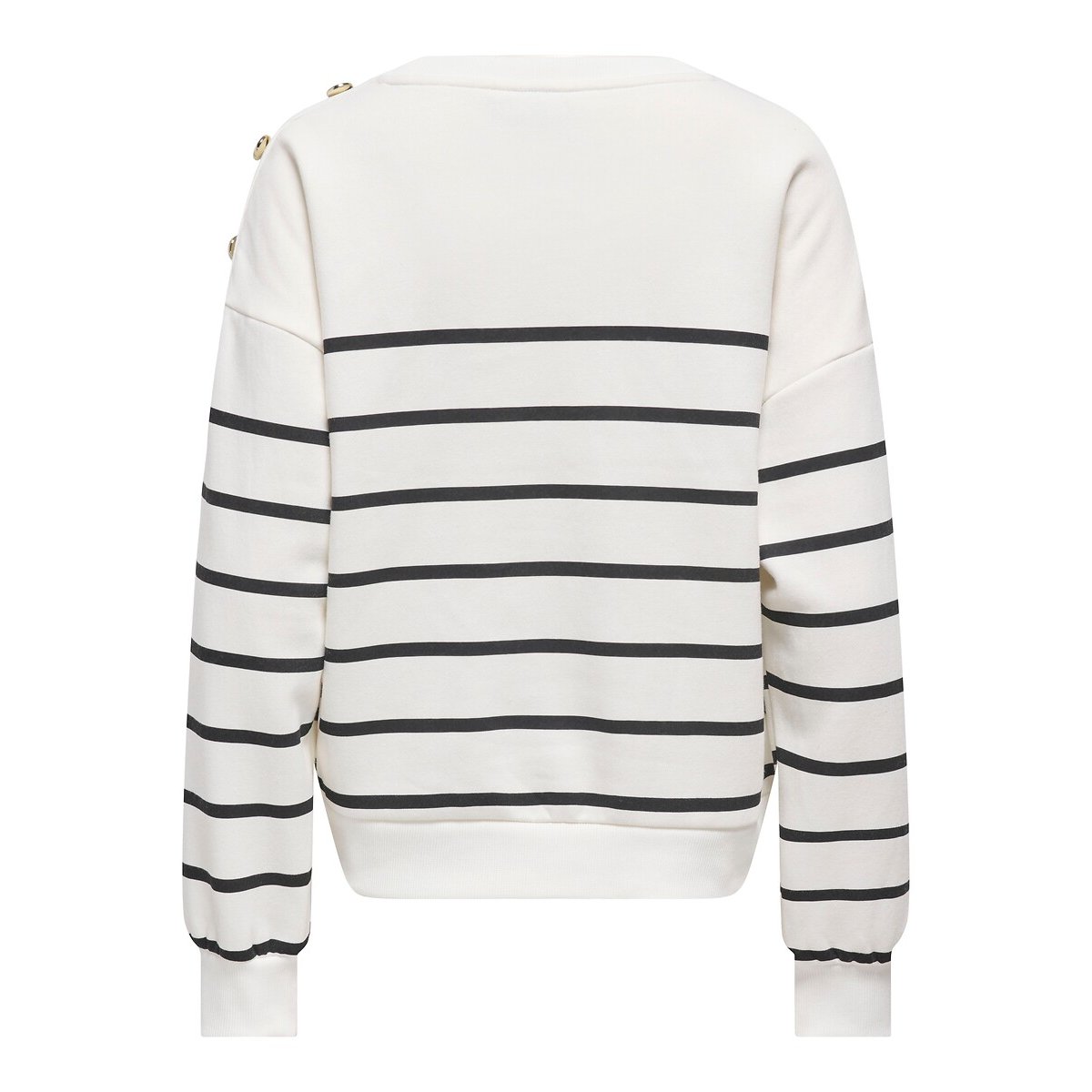 Maglia marinara con bottoni sulle spalle rigato marine, ONLY