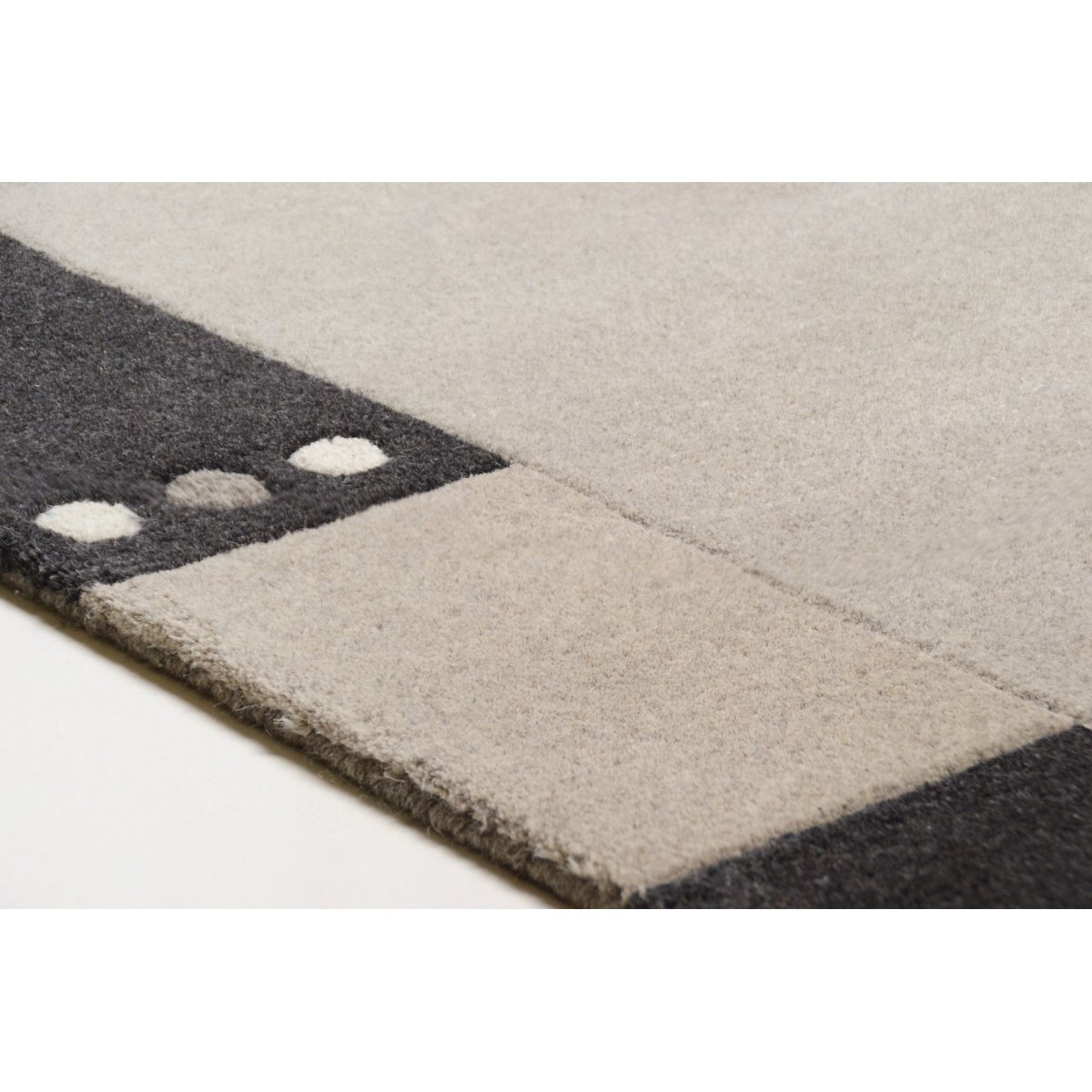 Tapis gabbeh Napura tufté main gris naturel, THEKO