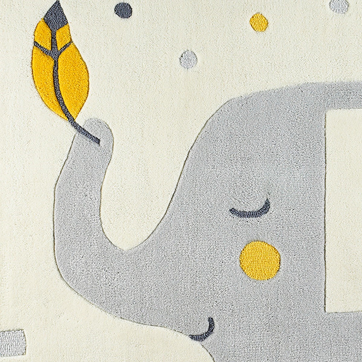 Tapis de chambre en acrylique gris, SAUTHON