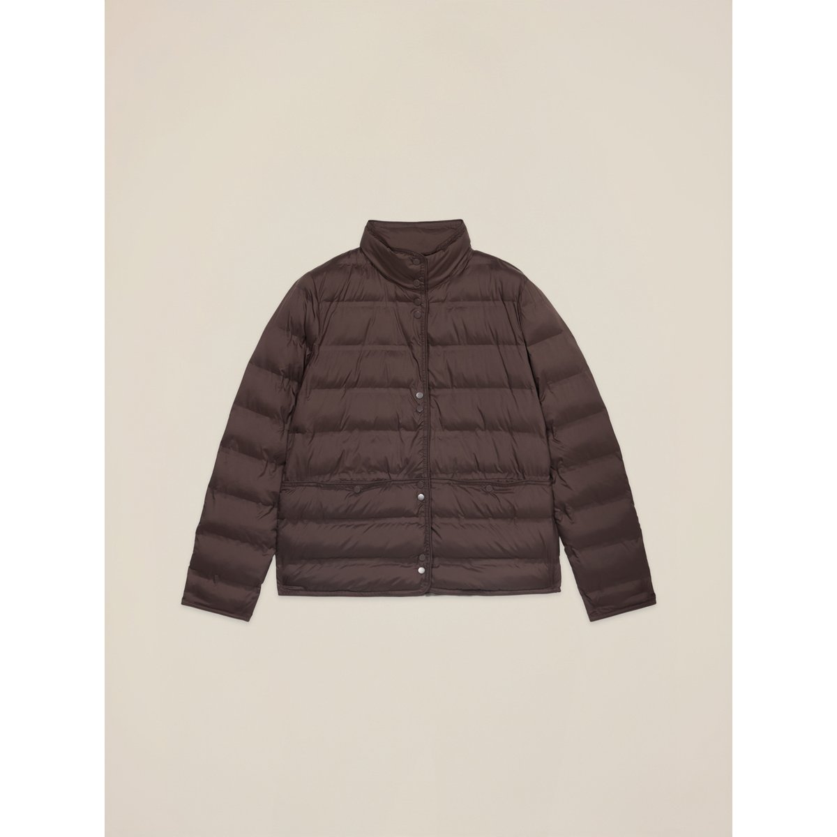 Veste matelassée à col montant marron, OLTRE