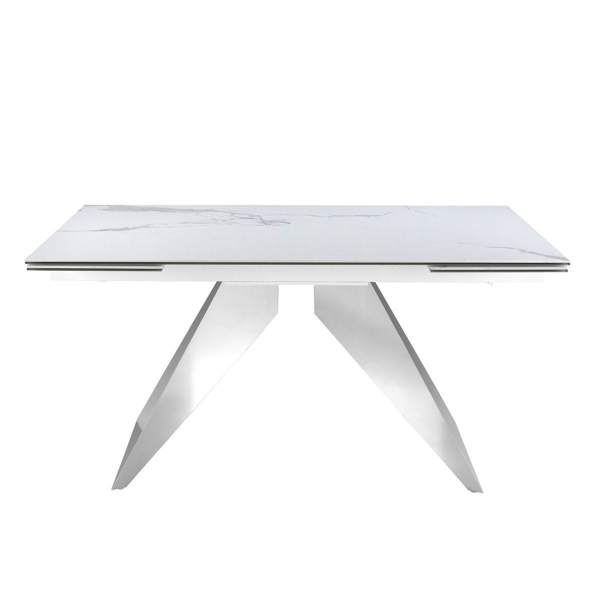 Table à manger rectangulaire marbre porcelaine blanc | acier, ANGEL CERDA