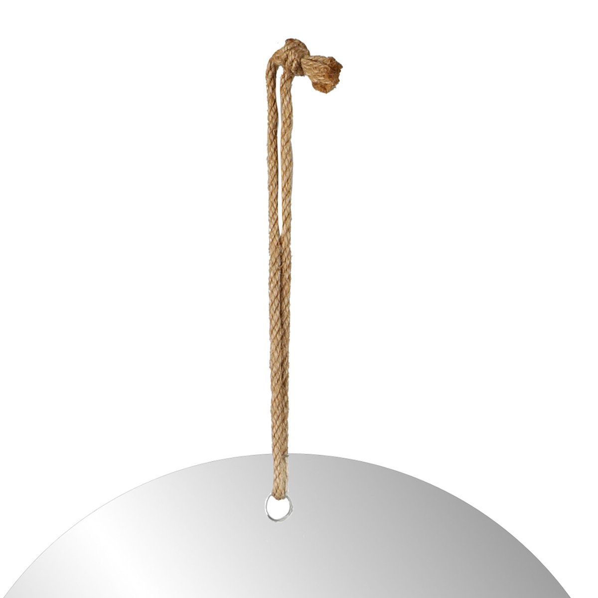 Miroir rond suspendu avec corde 30cm gris, WADIGA