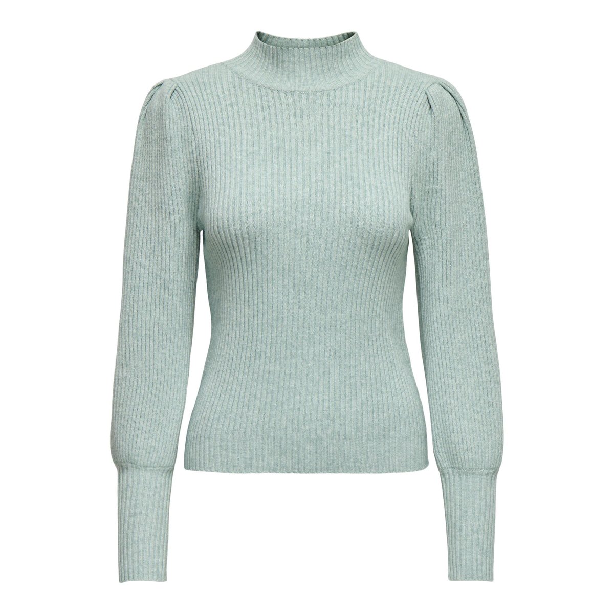 Pull manches ballon, col rond gray mist, ONLY