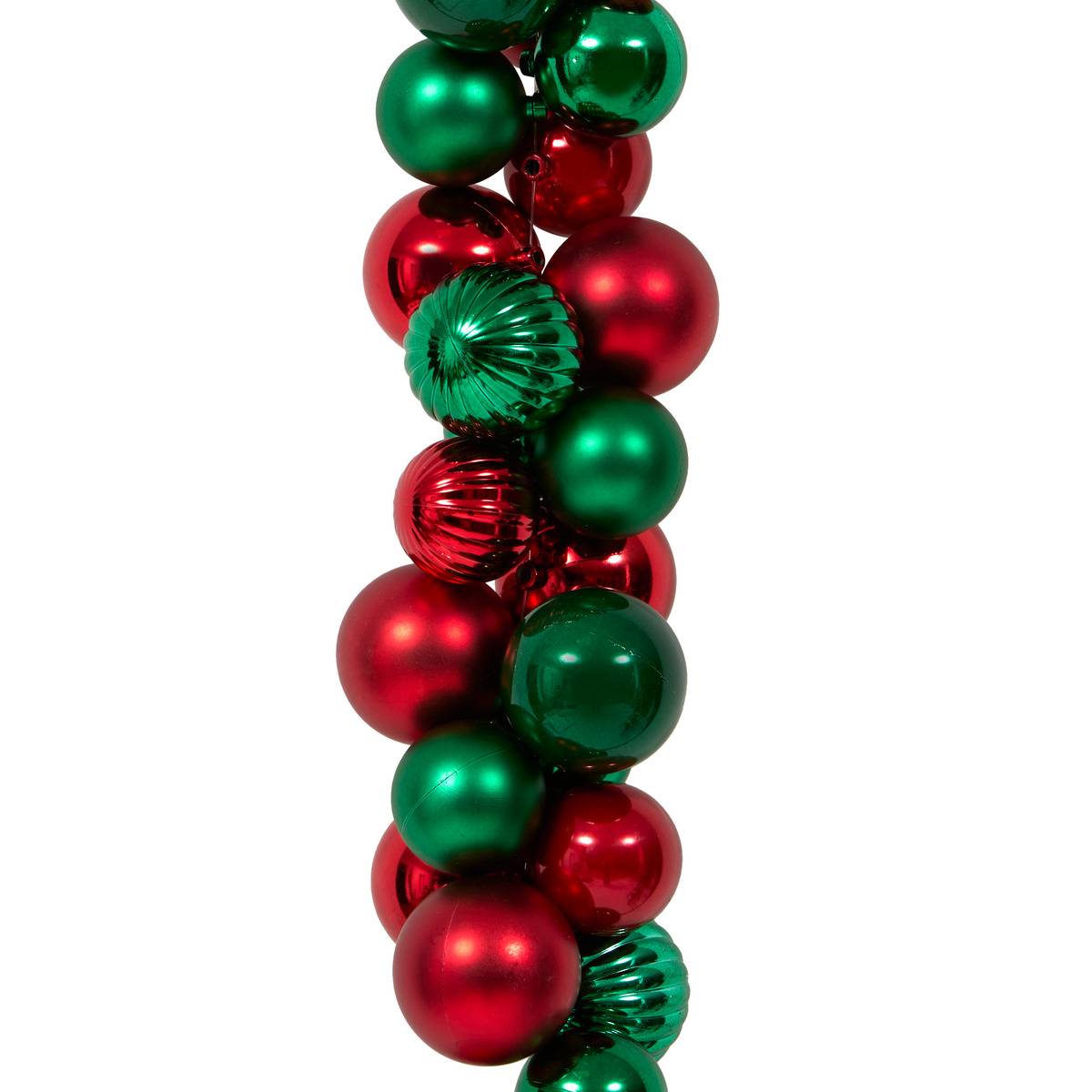 GDN PLAST GRAPPE BOULES 150CM rouge/vert, FEERIC LIGHTS & CHRISTMAS