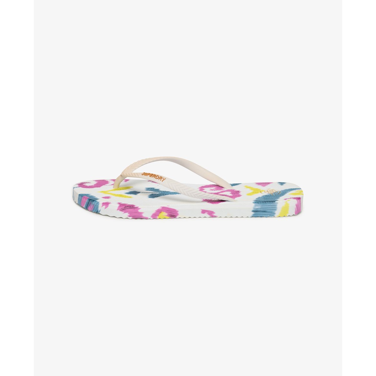 Tongs à Imprimé Intégral blanc ikat floral, SUPERDRY