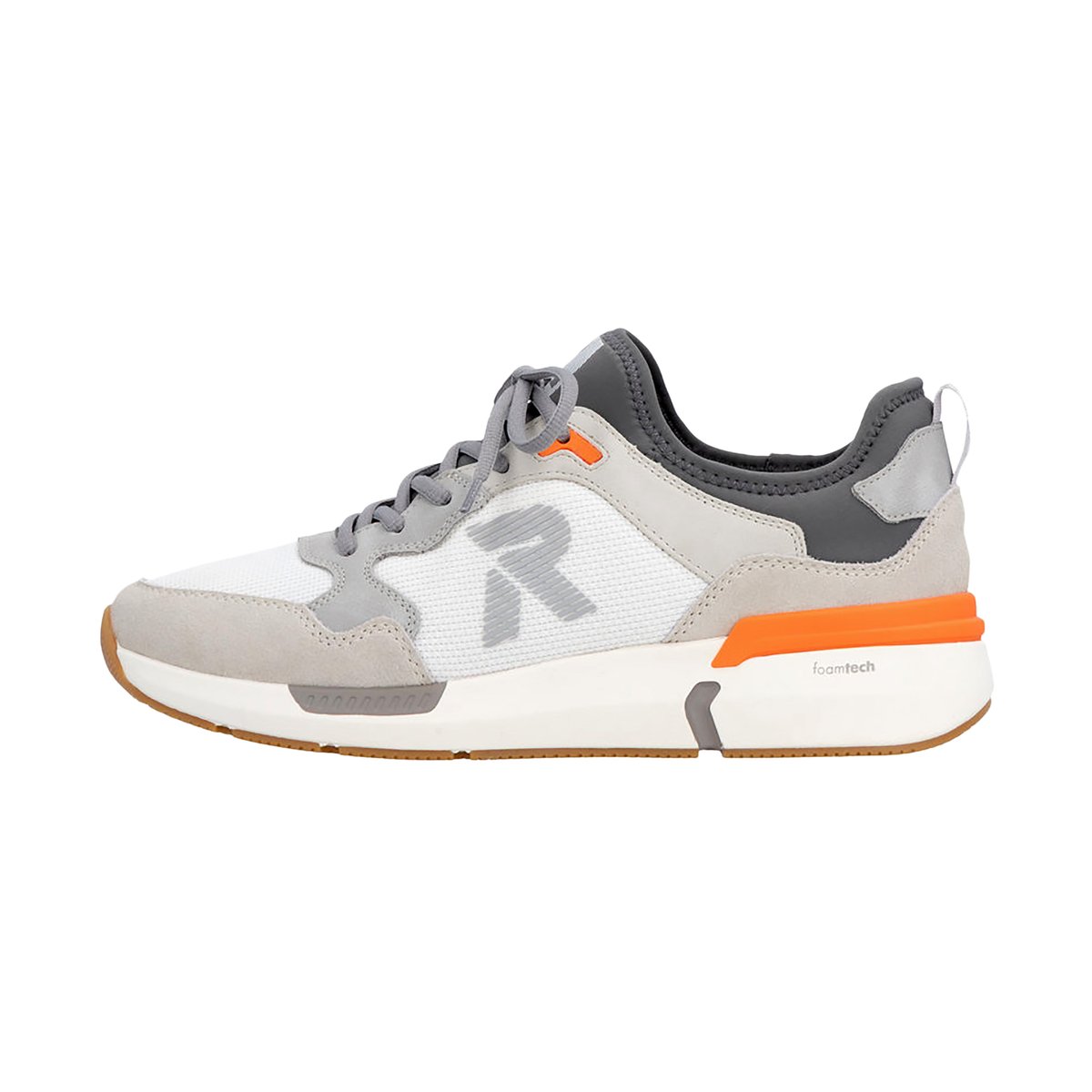Basket Cuir Morelia gris - combi, RIEKER
