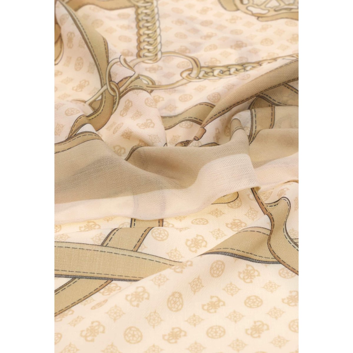 Kefiah Imprimée 4G crème, GUESS