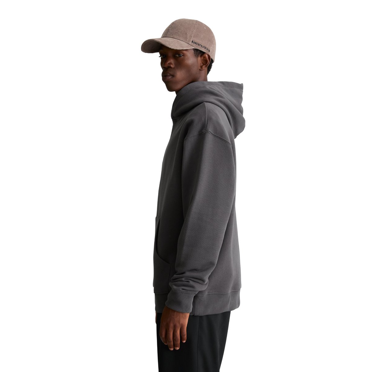 Sweat à capuche ample en pur coton biologique gris, MARC O’POLO DENIM