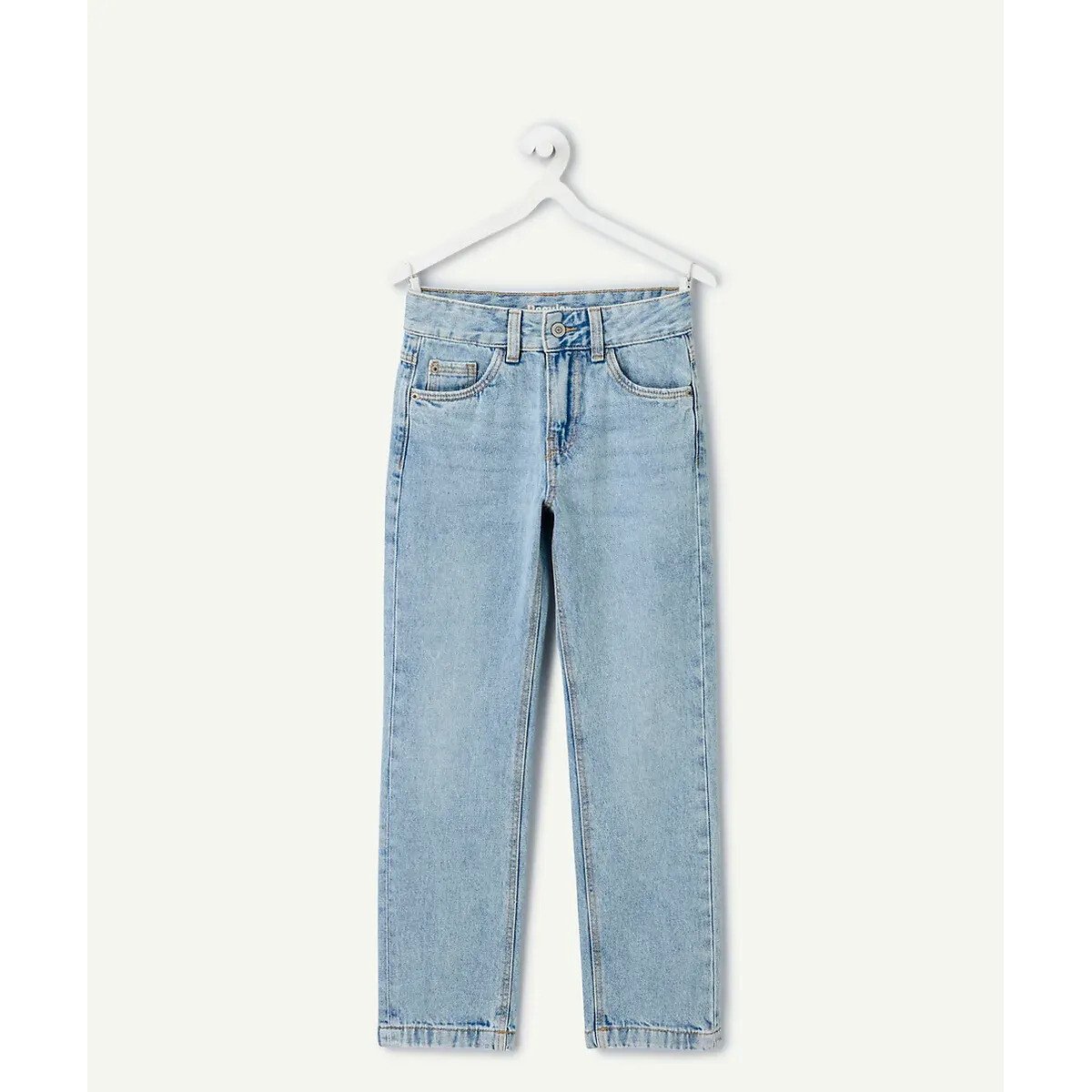 Jean droit bleu denim, TAPE A L'OEIL