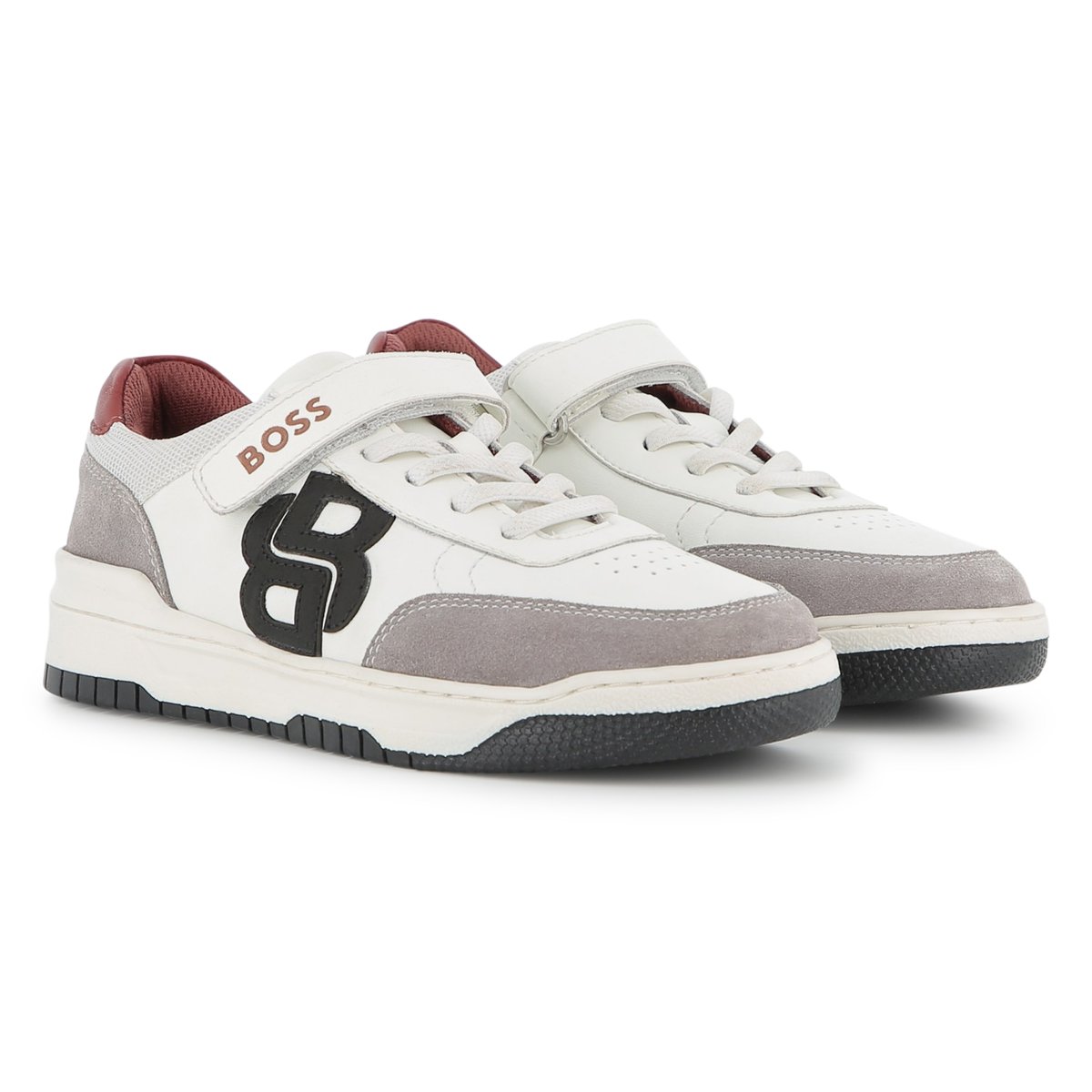 Baskets basses à lacets blanc, BOSS KIDSWEAR