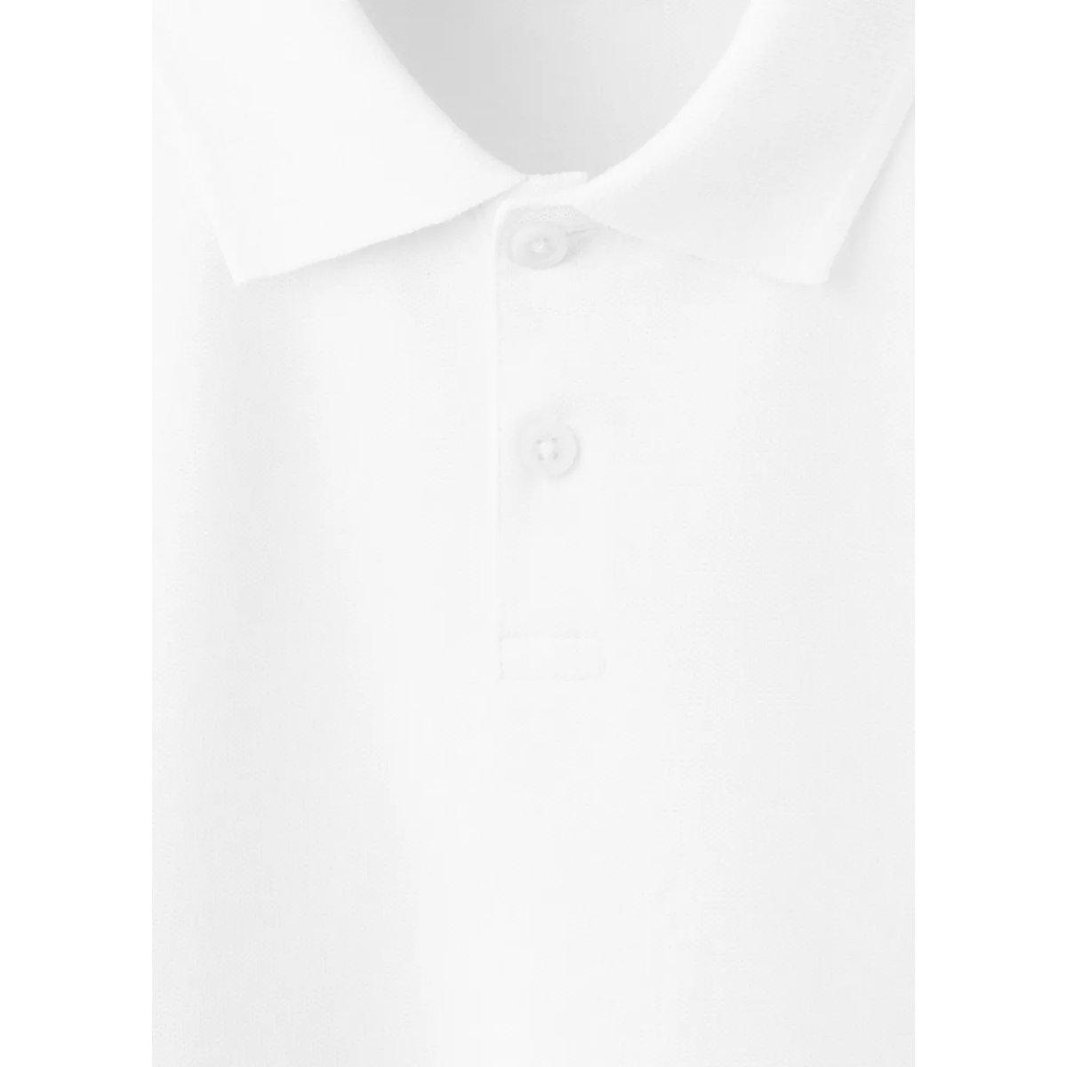 Polo coton à manches longues blanc, MANGO KIDS
