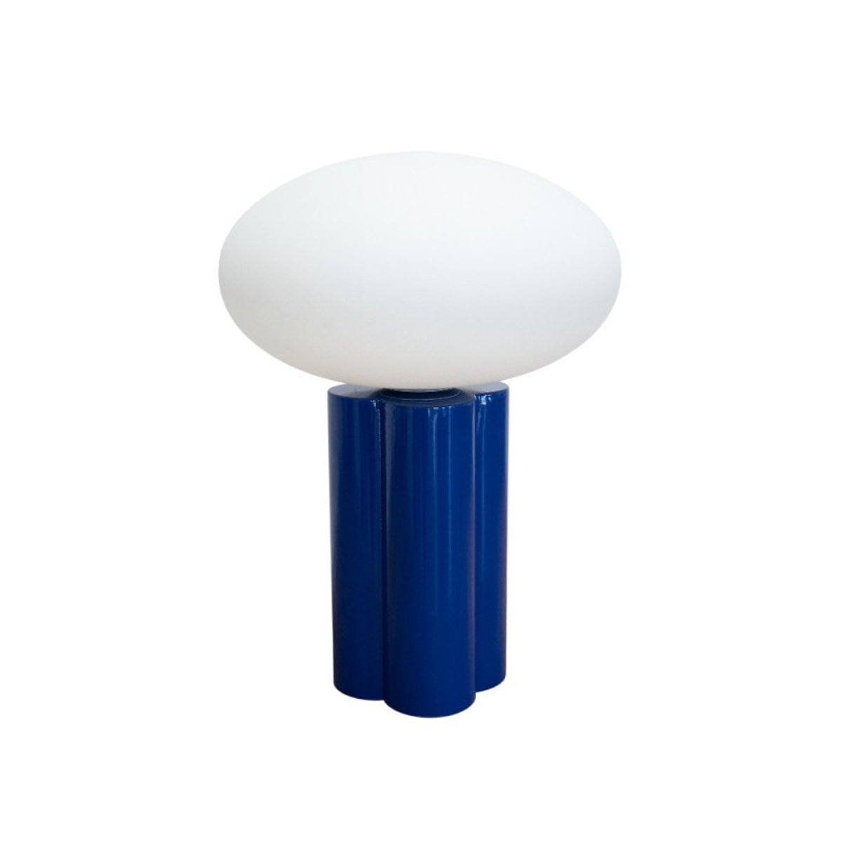 Lampe à poser métal bleu et verre Zig bleu, MILLUMINE