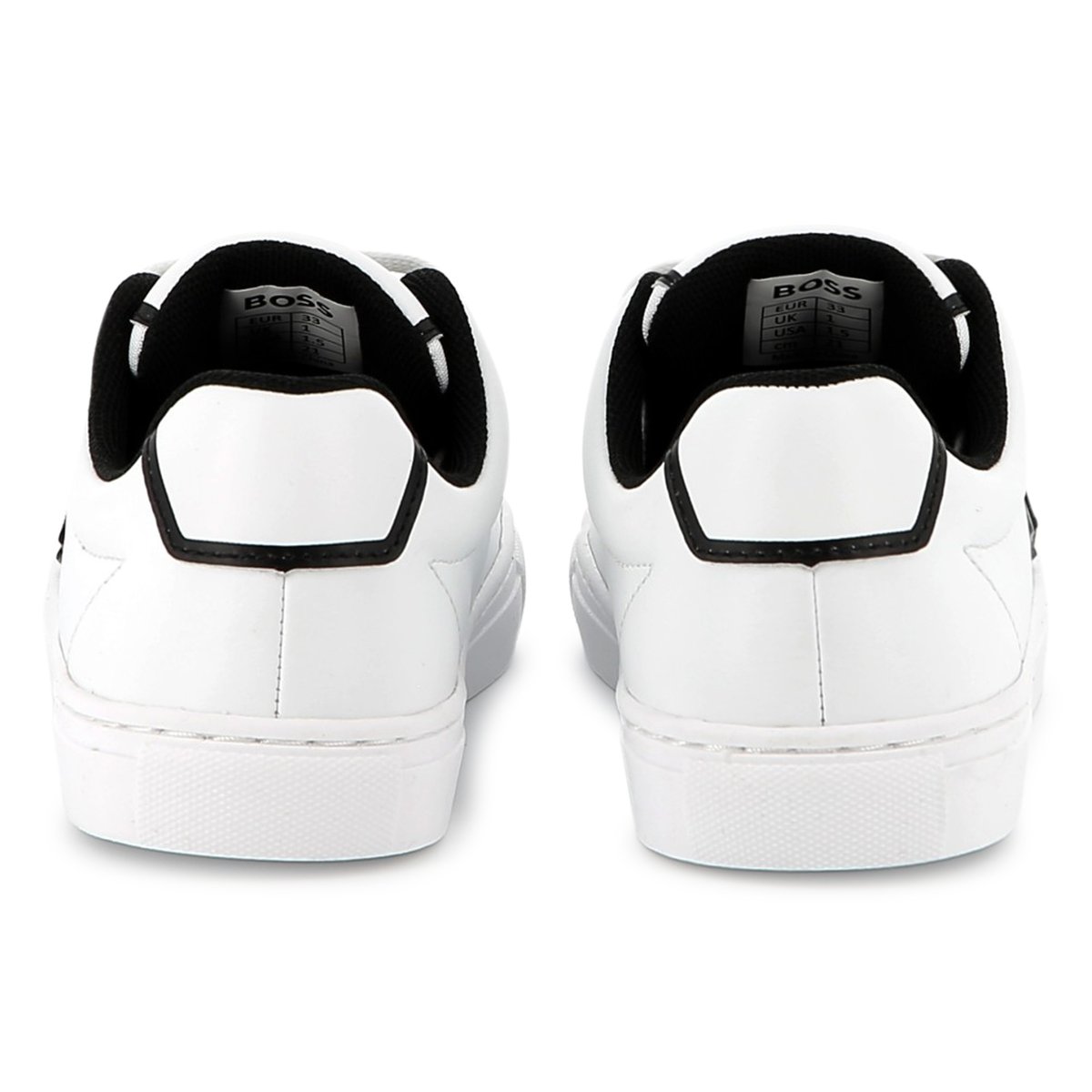 Sneakers in pelle bovina blanc, BOSS KIDSWEAR