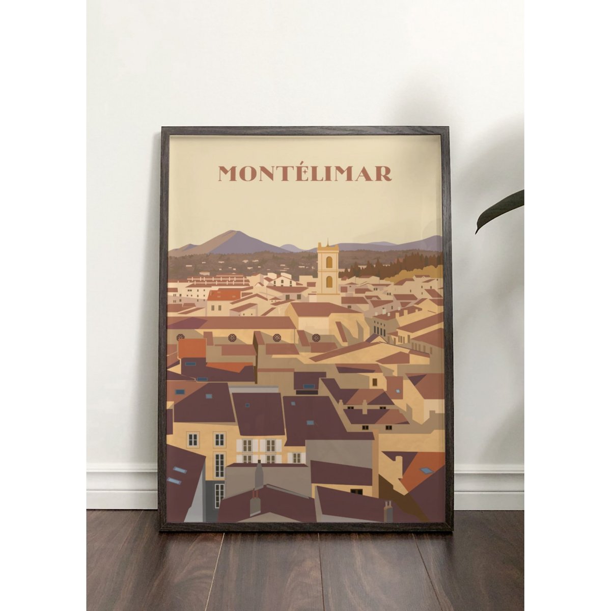 Affiche ville Montélimar blanc, L'AFFICHERIE