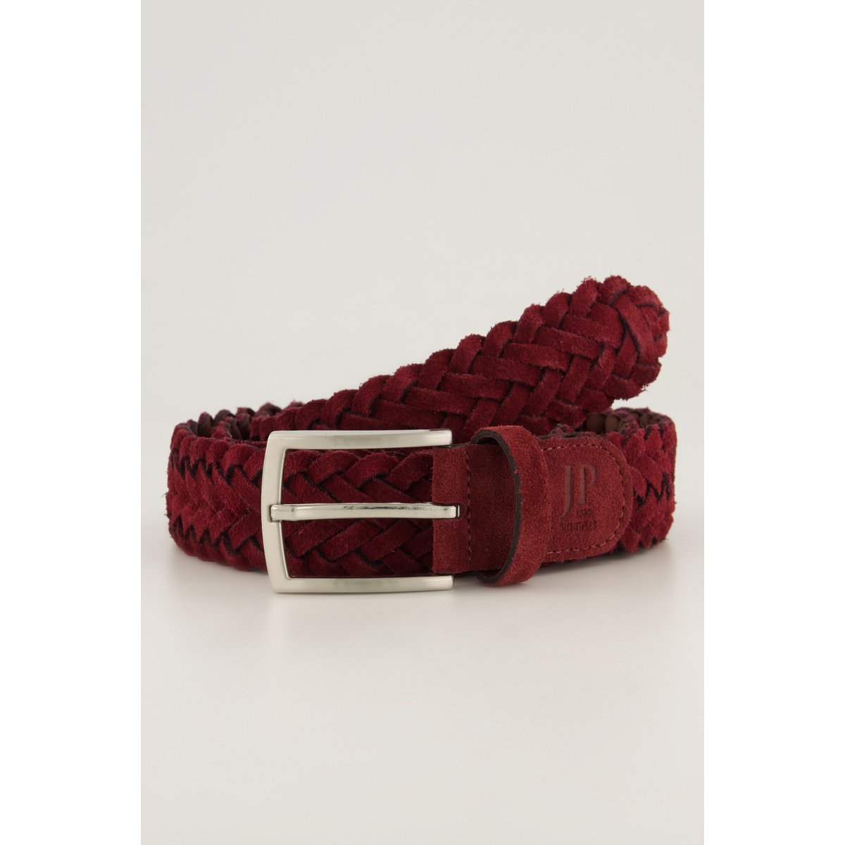 Ceinture en véritable cuir suédé aubergine, JP1880
