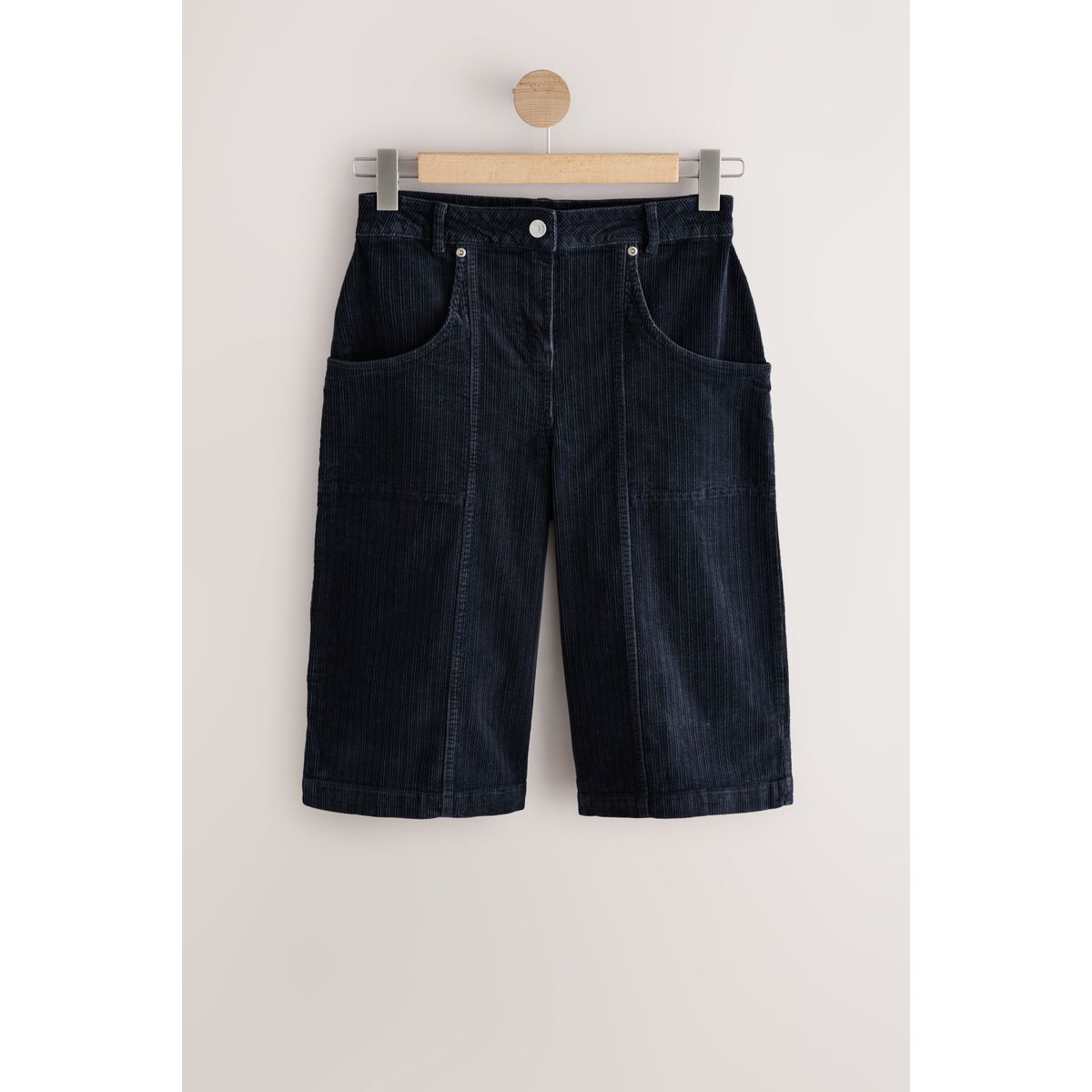 Short délavé en velours côtelé bleu marine, NEXT