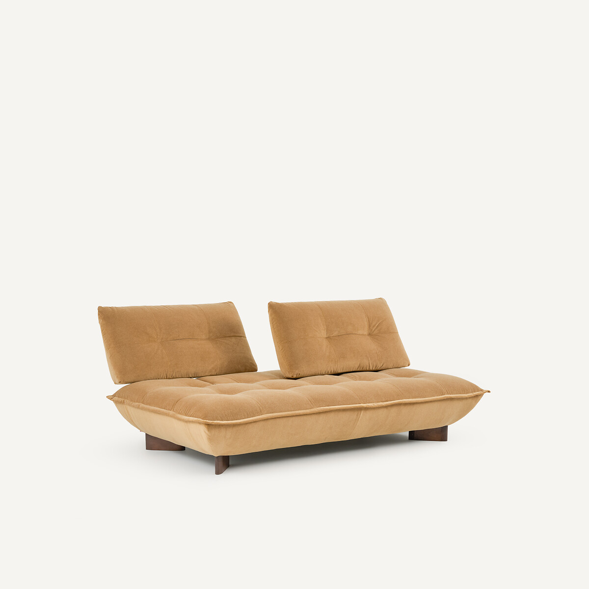 Banquette modulable en velours de lin, KAORI caramel, AM.PM