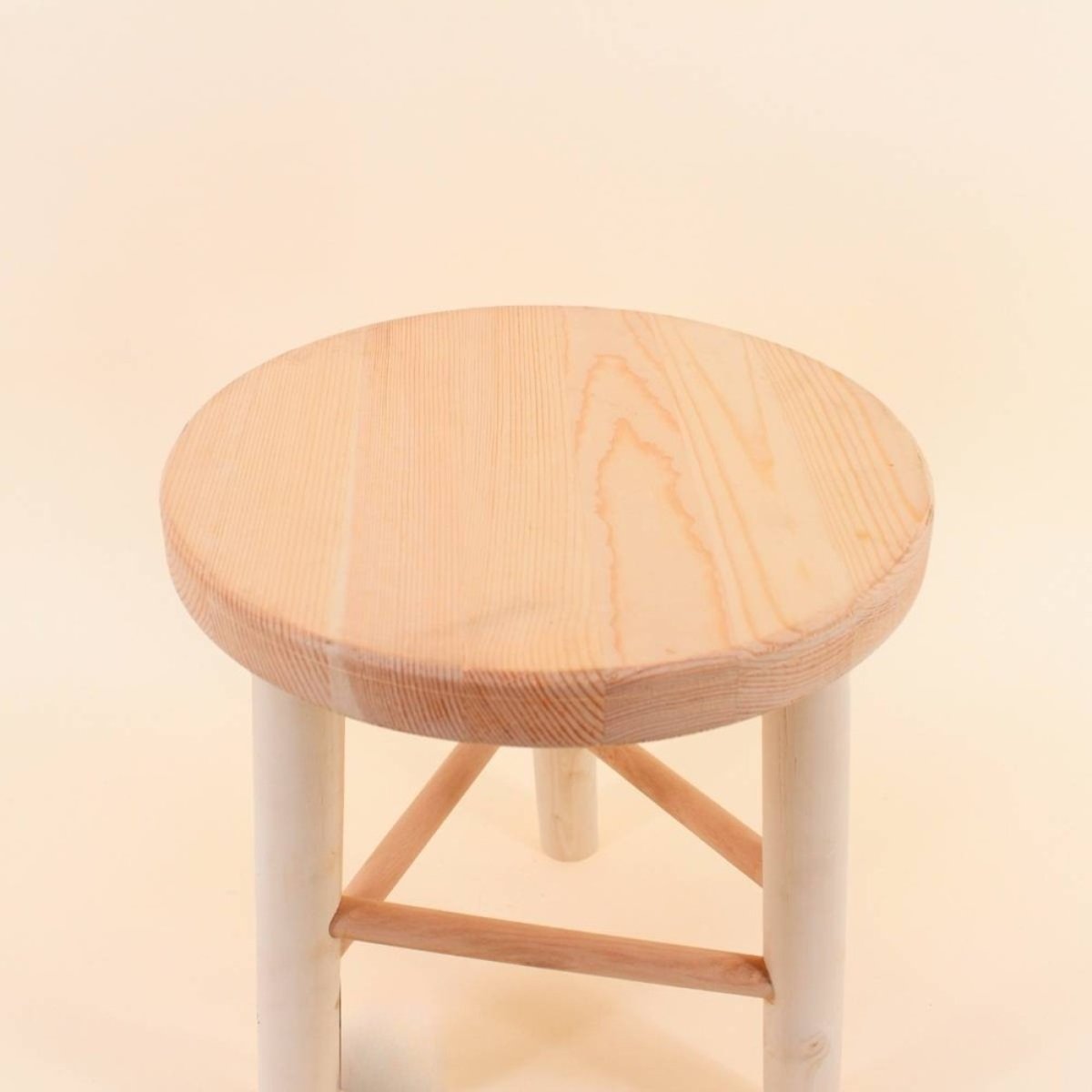 Tabouret en bois clair d30x33cm naturel, ORNAMI
