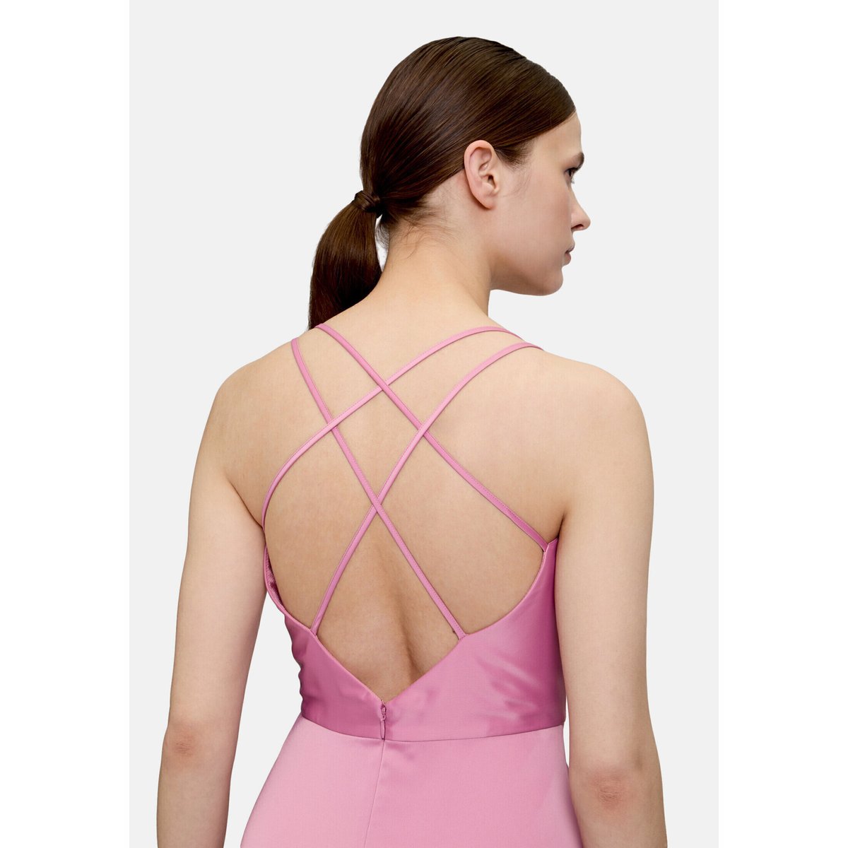 Robe de soirée à encolure en v perfect rose, VERA MONT