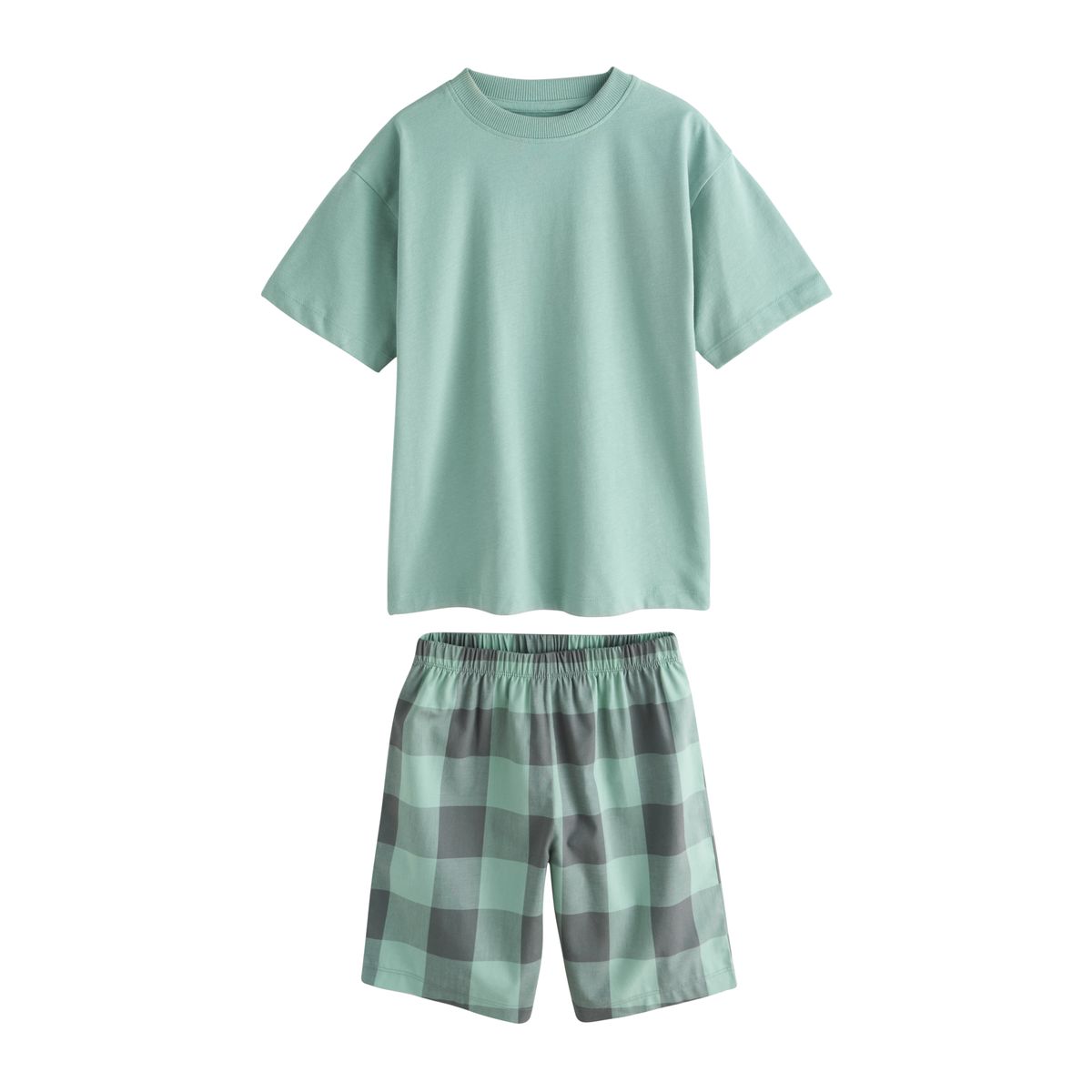 Pyjama short tissé, lot de 3 bleu/vert/pierre, NEXT
