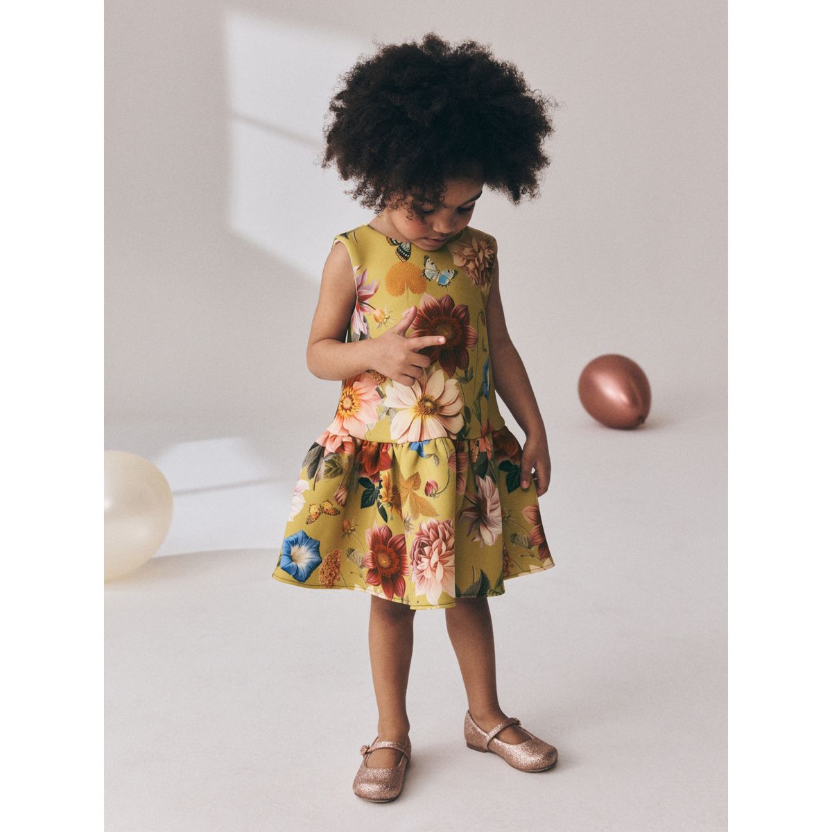 Robe style néoprène pour grandes occasions jaune moutarde, NEXT