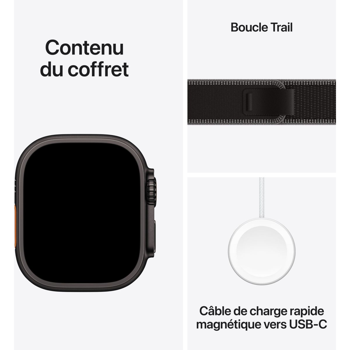 Montre connectée 49mm Tit Noir / Trail Ultra 3 S/M Cellular noir, APPLE