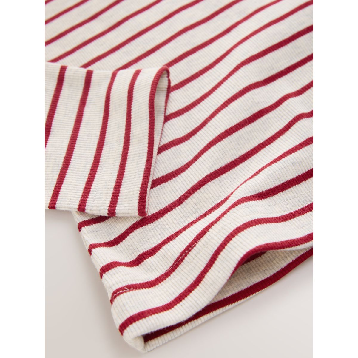 T-shirt côtelé à manches longues, lot de 5 multicolore/rayé, NEXT
