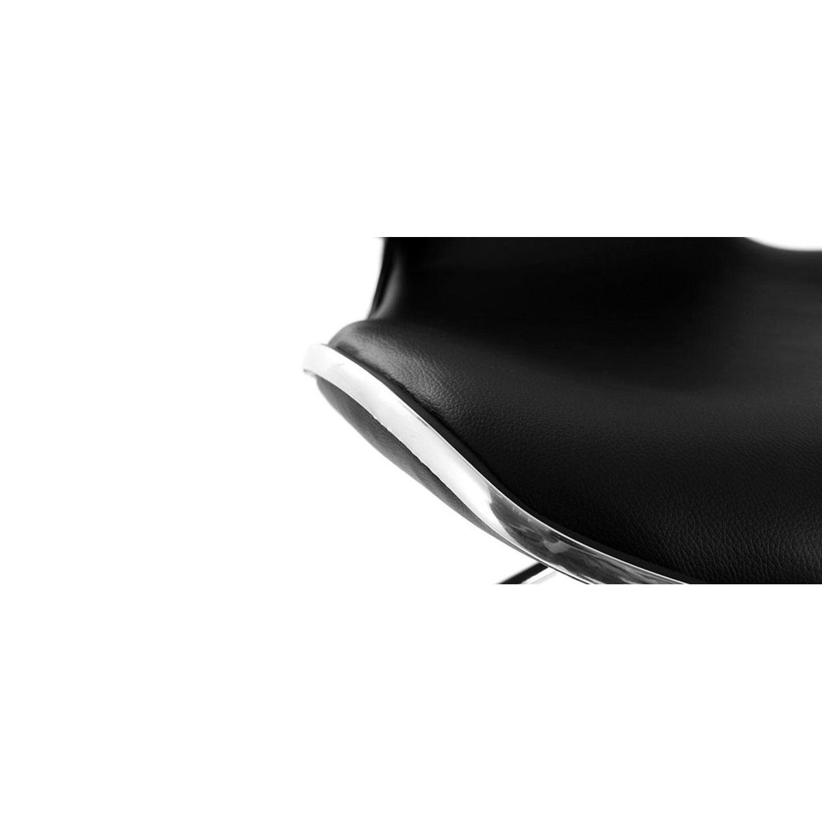 Tabourets de bar design noirs (lot de 2) PEGASE noir, MILIBOO