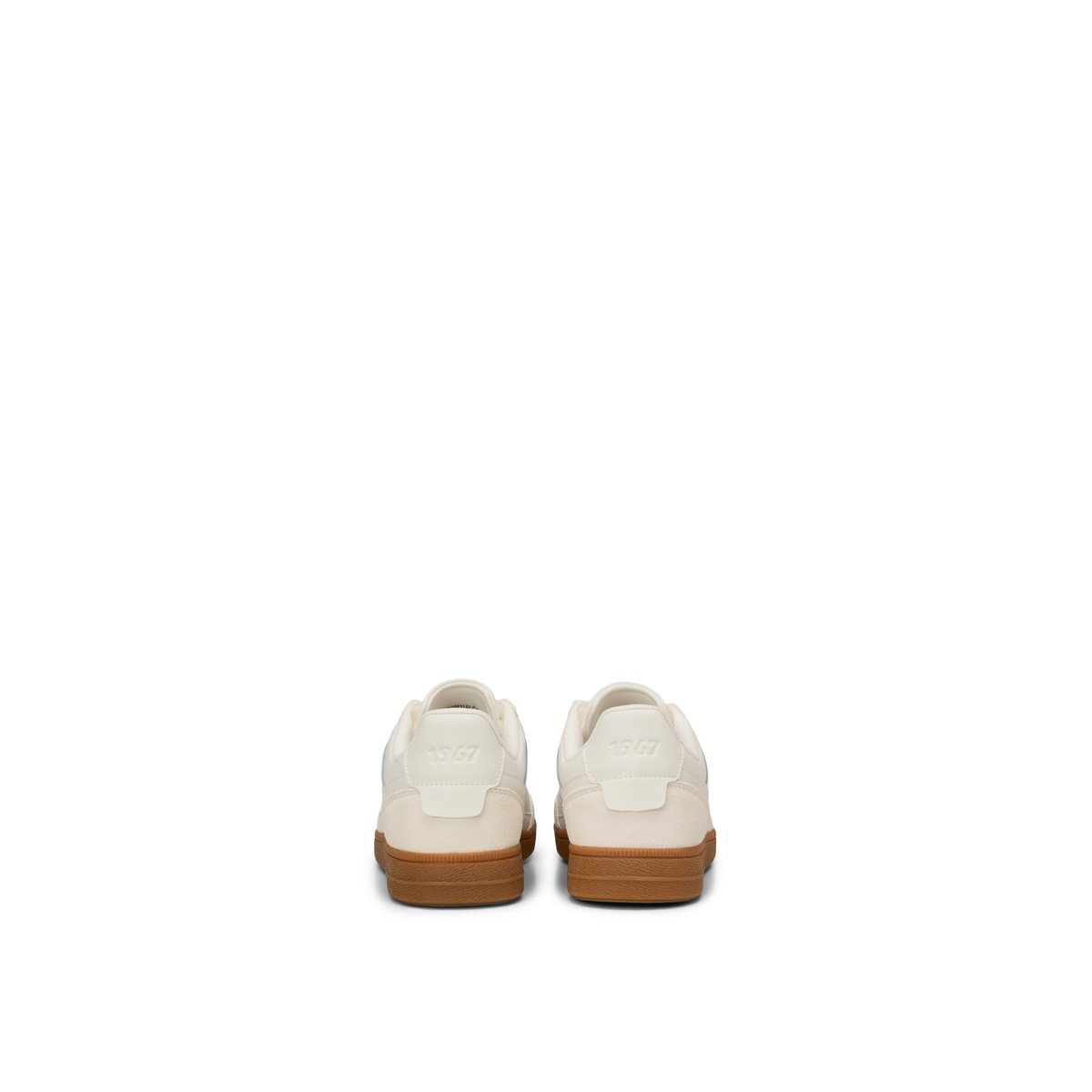 Sneaker modèle Charlie en cuir de vache noble blanc naturel, MARC O'POLO