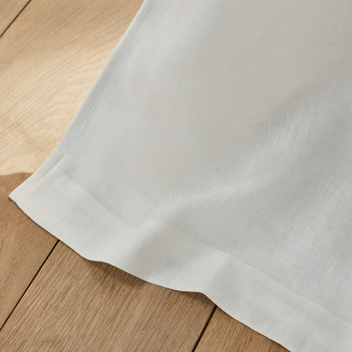 Private Blackout Washed Linen Curtain with Rings white, AM.PM