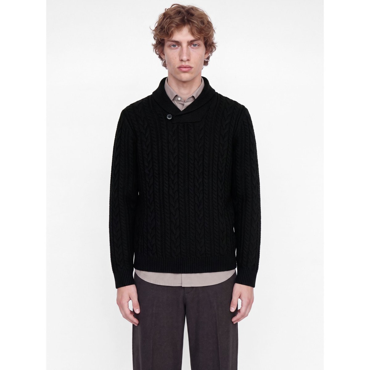 Pull En Maille black 1, JACK & JONES