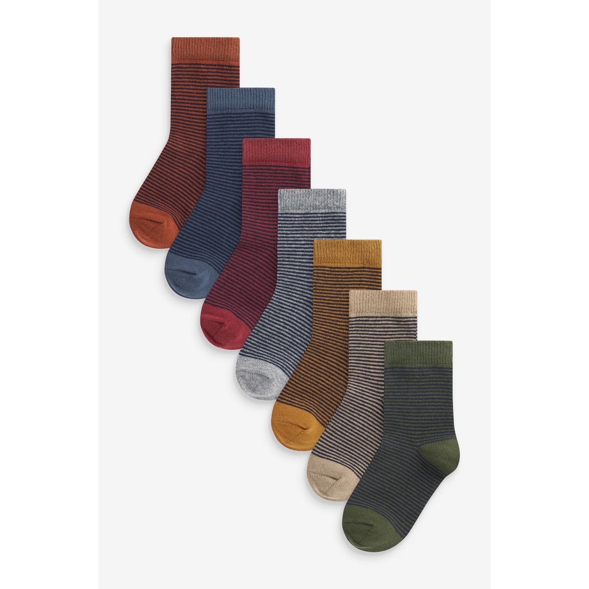 Chaussettes coupe classique, lot de 7 paires gris/bleu, NEXT