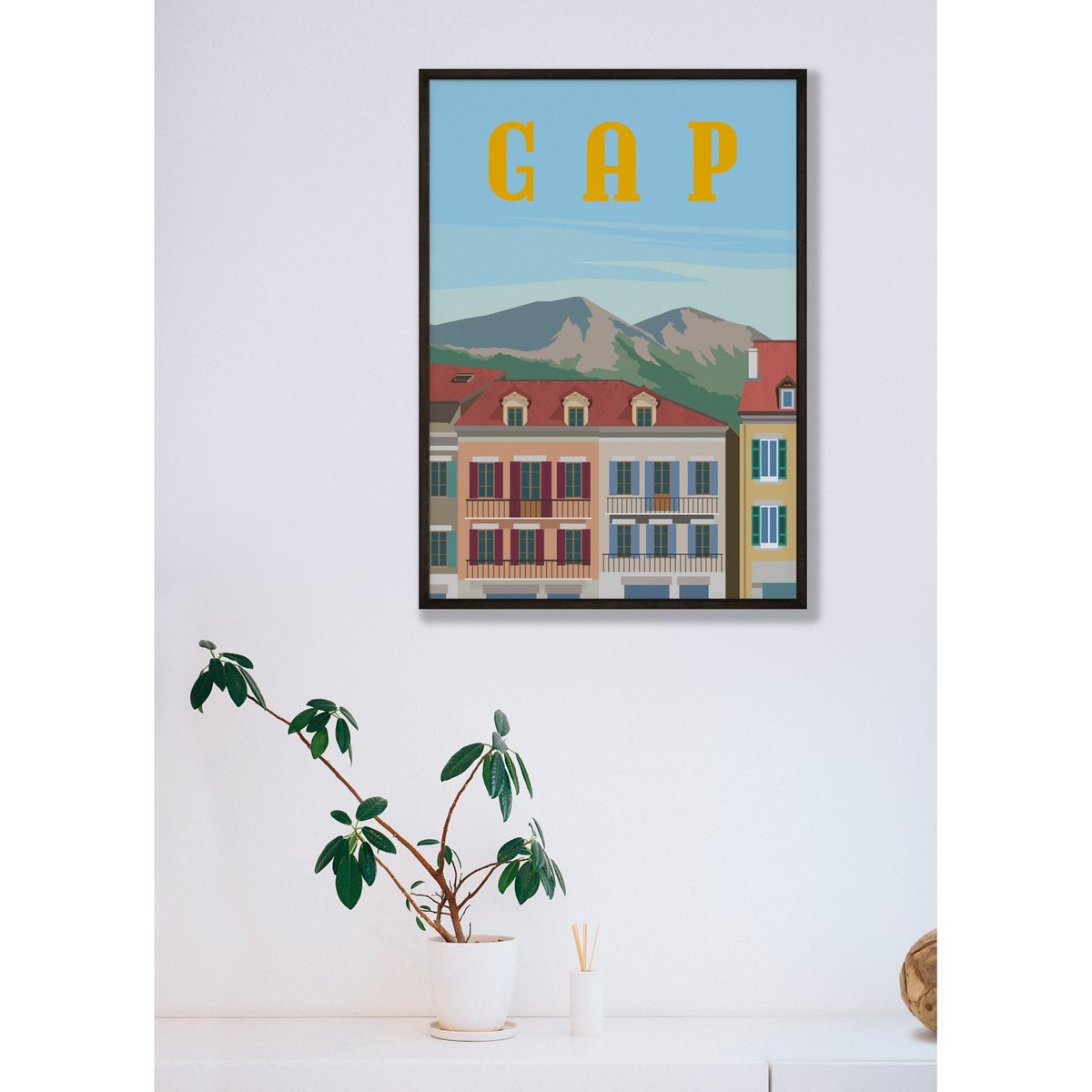 Affiche ville Gap blanc, L'AFFICHERIE
