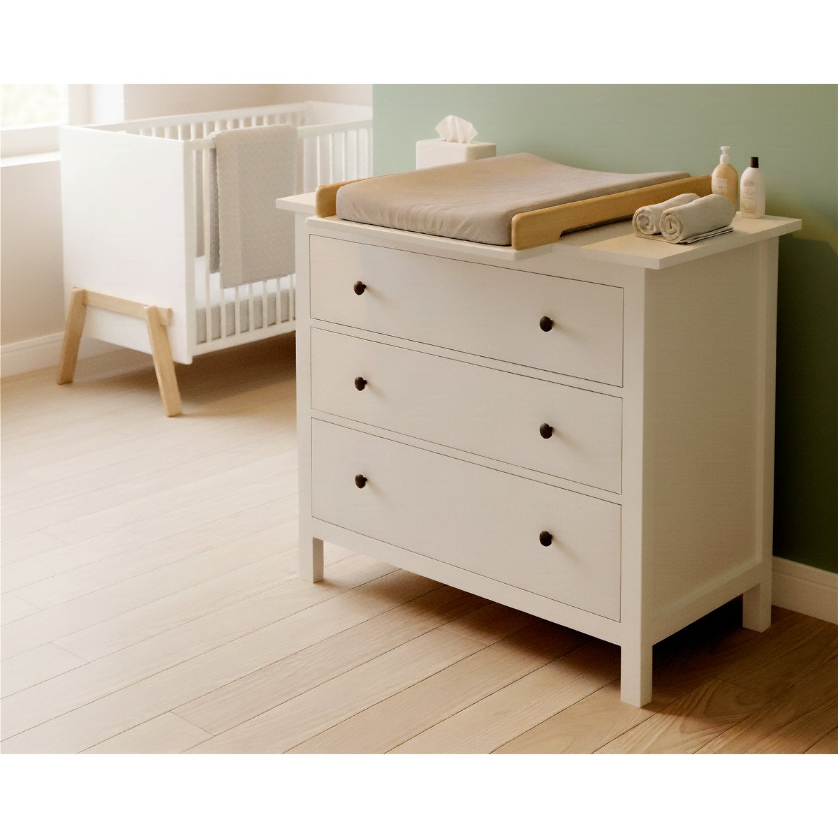 Plan à langer universel pour commode bébé KIRA blanc, JURABABY