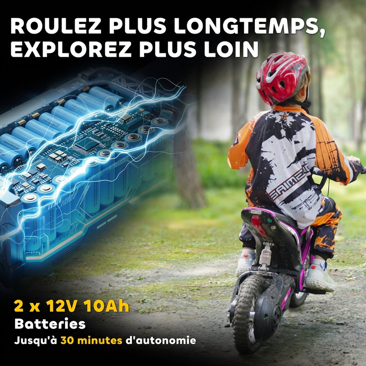 Moto électrique à conducteur assis PP Rose rose, HOMCOM