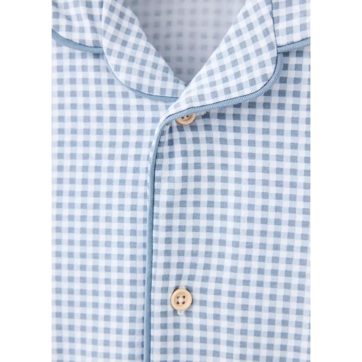 Pyjama complet coton carreaux bleu, MANGO BABY