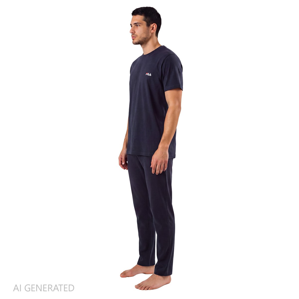 Ensemble Pyjama en coton bleu marine, FILA