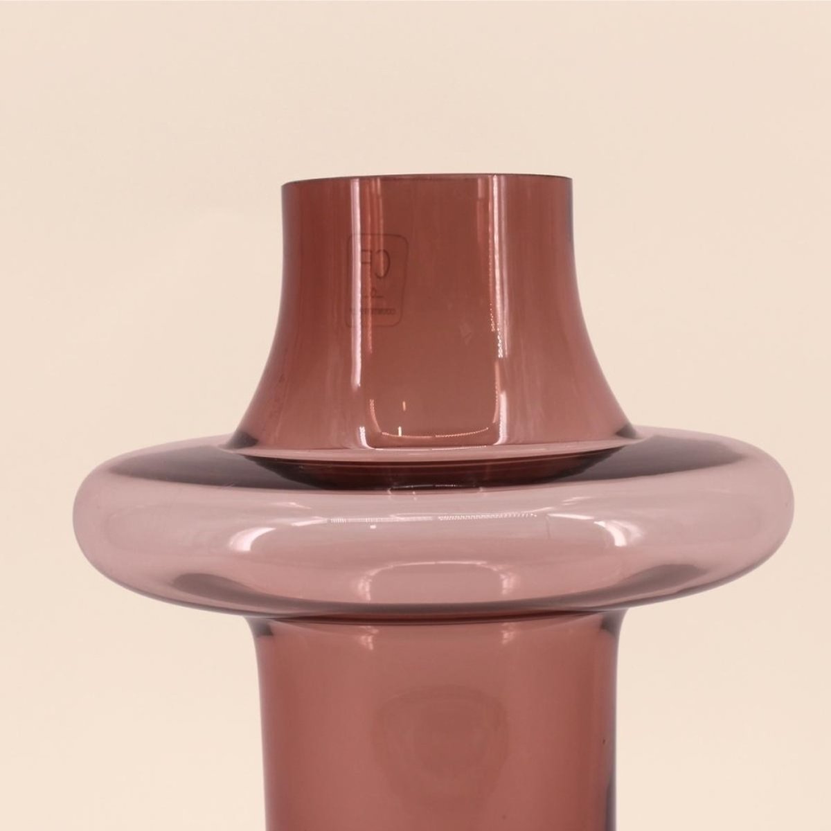 Vase en verre fait main, H30cm rose, DECOSTAR