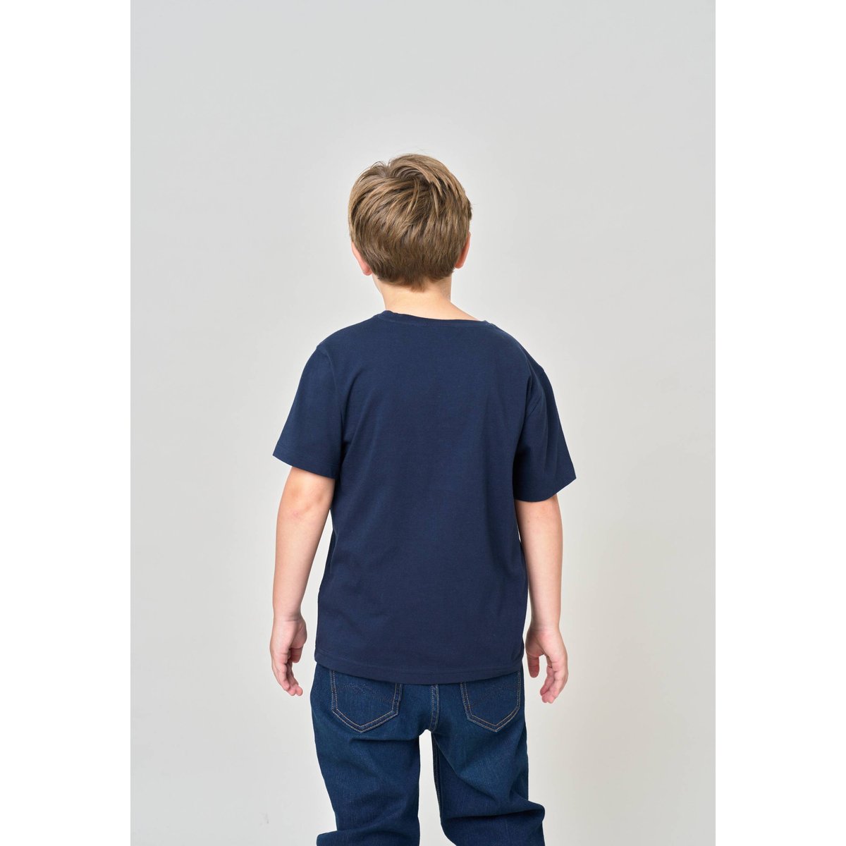 T-shirt regular garçon en 100% coton jersey avec imprimé en relief DUSTBORN navy, DEELUXE