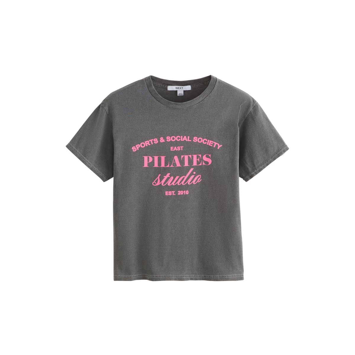 T-shirt à graphique pilates gris anthracite, NEXT