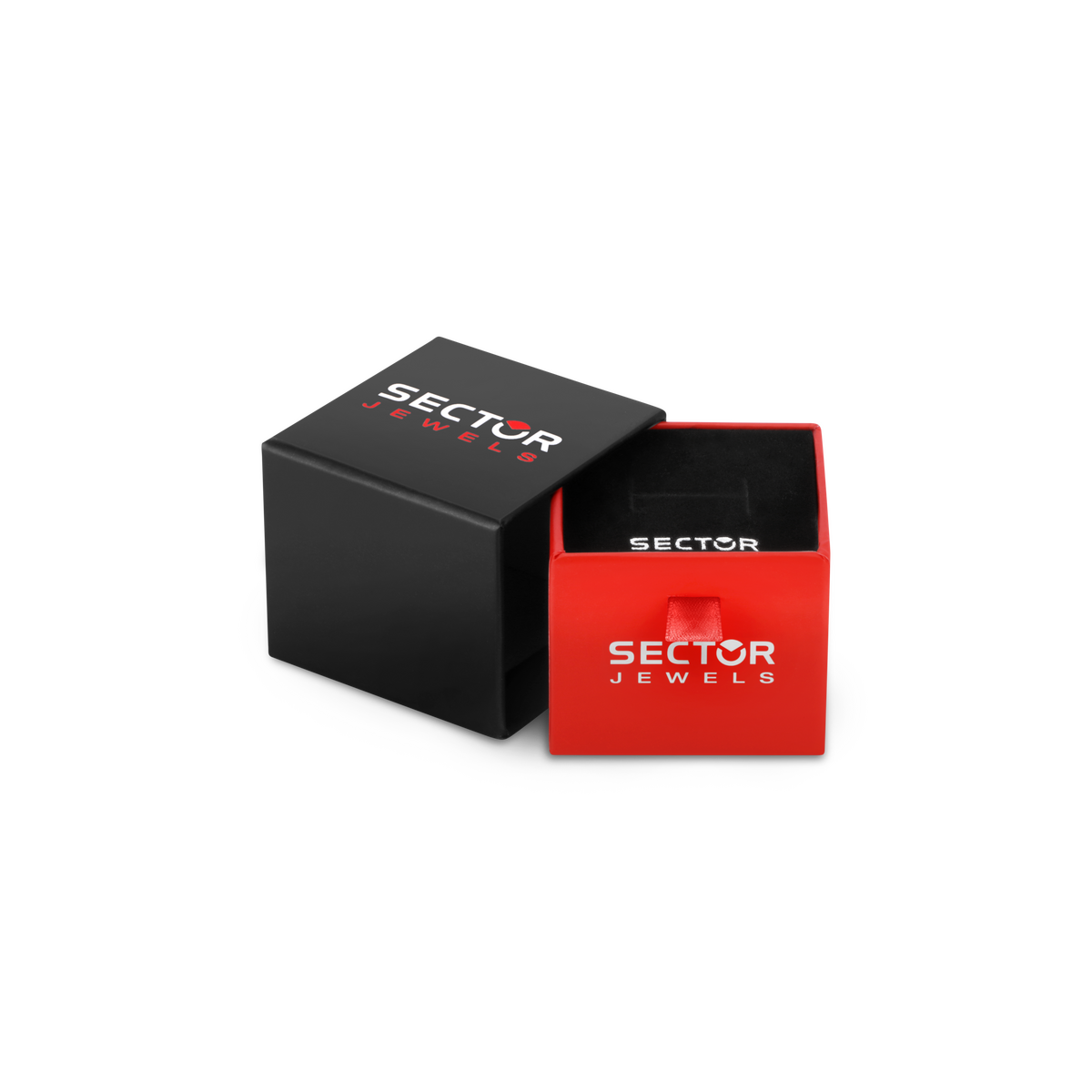 Bague en acier et cristaux ROW argent, SECTOR NO LIMITS