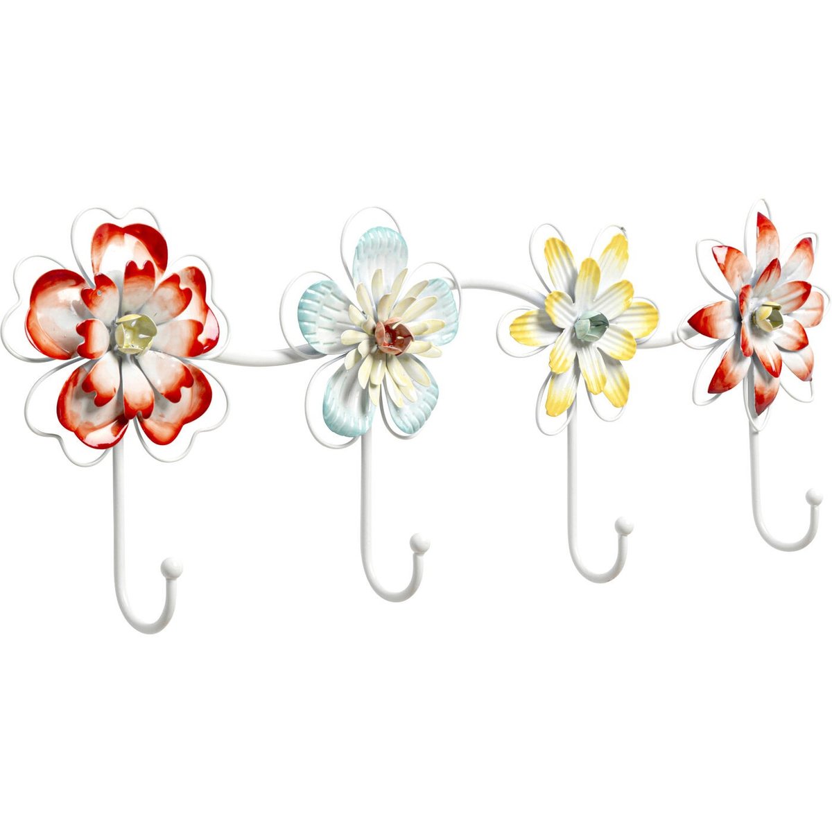 Portemanteau mural fleurs écloses multicolore, KARE DESIGN
