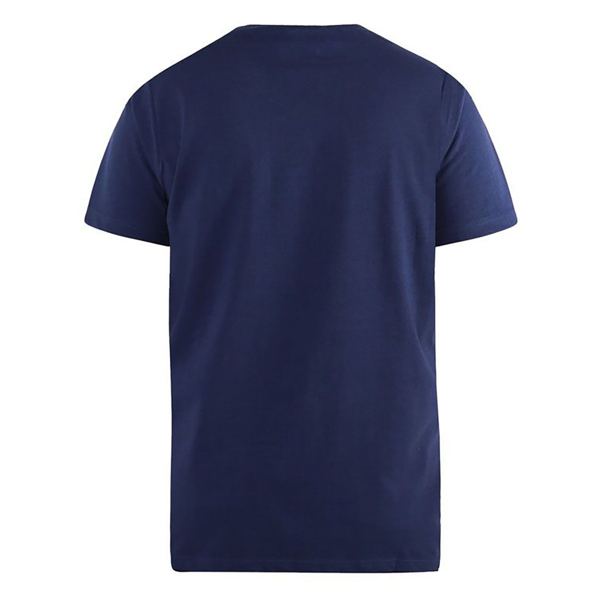 T-shirt uni col V SIGNATURE bleu marine, DUKE